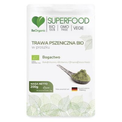 BeOrganic Trawa pszeniczna BIO, 200g