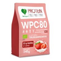BeOrganic WPC 80 Koncentrat białka serwatkowego BIO w proszku Truskawka, 345 g