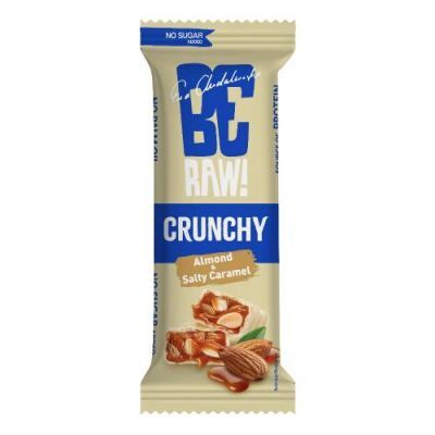 BeRAW Baton orzechowo-karmelowy Crunchy Almonds & Salty carmel, 40 g