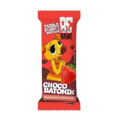 BeRAW Kids Batonik Truskawka & Czekolada, 25 g