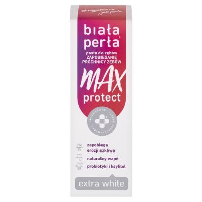Biała Perła Max Protect Pasta do zębów Zapobieganie próchnicy zębów, 75 ml