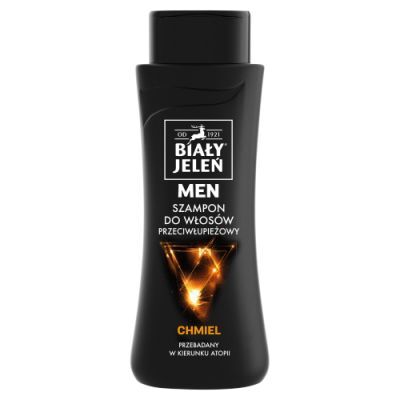 BIAŁY JELEŃ MEN Szampon przeciwłupieżowy do włosów przetłuszczających dla mężczyzn chmiel 300 ml