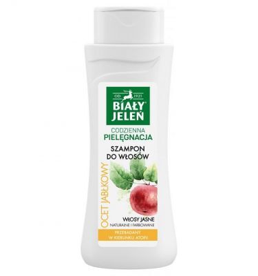 BIAŁY JELEŃ Szampon do włosów jasnych z octem jabłkowym 300ml