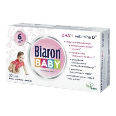 BIARON BABY  6 m+ od 6-go miesiąca życia krople wyciskane z kapsułki 30 sztuk