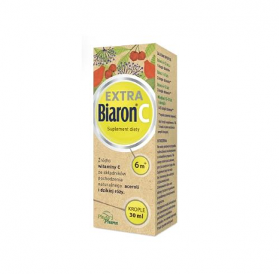 BIARON C EXTRA Witamina C dla dzieci powyżej 6-go miesiąca krople 30 ml