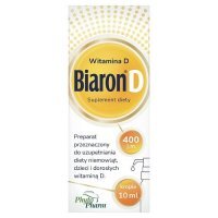 Biaron D krople 400 j.m., 10 ml KRÓTKA DATA 30.04.2026