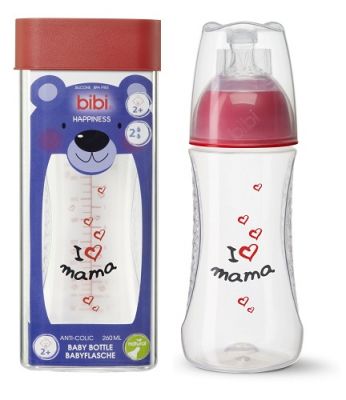 BIBI SWISS HAPPINESS MAMA butelka antykolkowa 260 ml