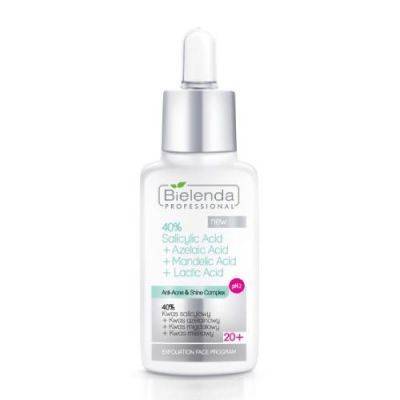 BIELENDA Professional 40% Kwas salicylowy + kwas azelainowy + kwas migdałowy + kwas mlekowy, 30g