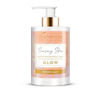 BIELENDA PROFESSIONAL Sensory Skin rozświetlający koncentrat do dłoni i ciała Glow, 300ml