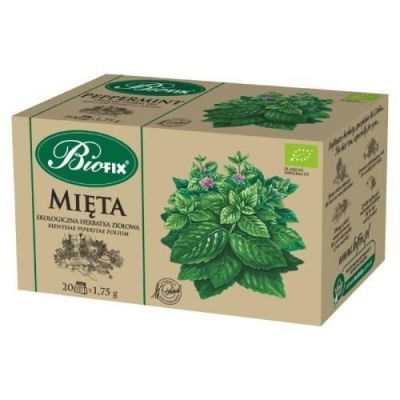 BiFix Ekologiczna herbata ziołowa z mięty, 20x1,75g