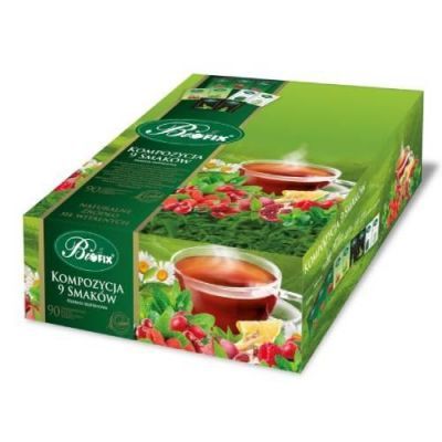 BiFix Herbata owocowa Kompozycja 9 smaków, 90 torebek