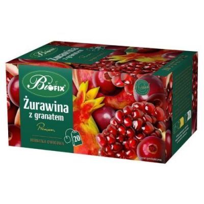 BiFix Herbata owocowa Żurawina z granatem, 20x2g