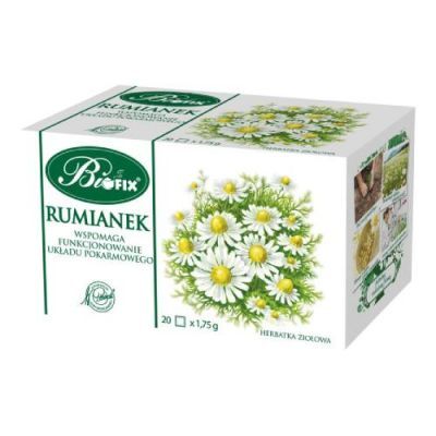 BiFix Herbatka ziołowa ekspresowa Rumianek, 20 x 1,75g