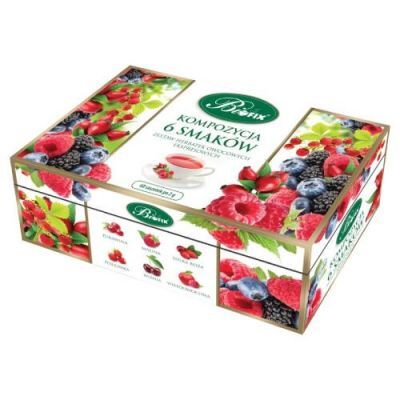 BiFix Kompozycja 6 smaków Zestaw herbatek owocowych ekspresowych, 120g