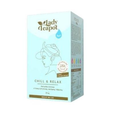BiFix Lady Teapot Chill&Relax Herbatka ziołowa z trawą cytrynową, werbeną i Matchą, 20x1,75g