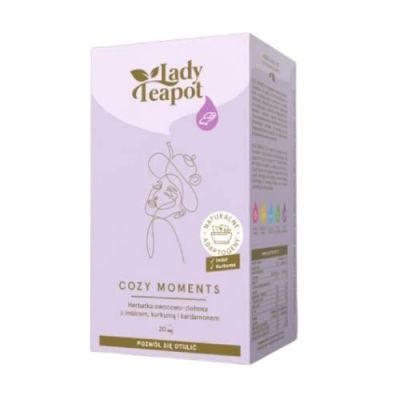 BiFix Lady Teapot Cozy Moments Herbatka owocowo-ziołowa z imbirem, kurkumą i kardamonem, 20x2g