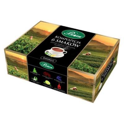 BiFix Zestaw herbat czarnych ekspresowych Kompozycja 6 smaków, 60x2g