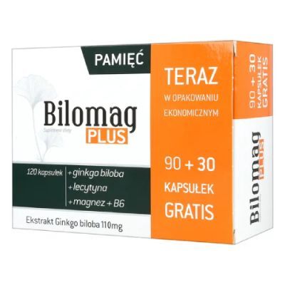 BILOMAG PLUS 90 kapsułek + 30 kapsułek