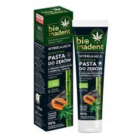BIO MADENT Konopna, wybielająca pasta do zębów z węglem drzewnym z bambusa i papają, 100ml