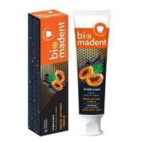BIO MADENT Konopna, wybielająca pasta do zębów z węglem drzewnym z bambusa i papają, 100ml