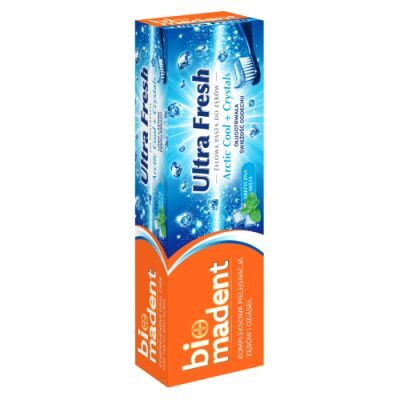 Bio Madent Żelowa pasta do zębów Ultra Fresh Arctic Cool + Crystals, 75 ml