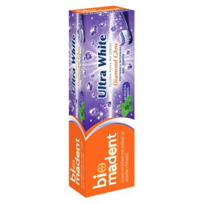 Bio Madent Żelowa pasta do zębów Ultra White Diamond Glow, 75 ml