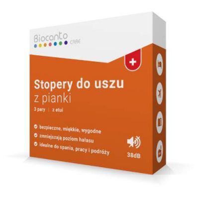 BIOCANTO Stopery do uszu z pianki, 3pary