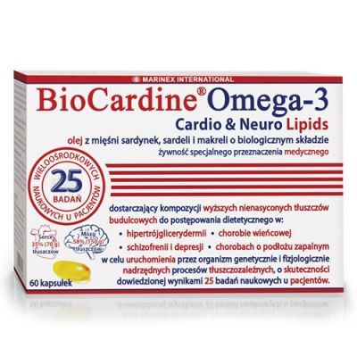 BioCardine Omega-3 Cardio & Neuro Lipids, 60 kaps.