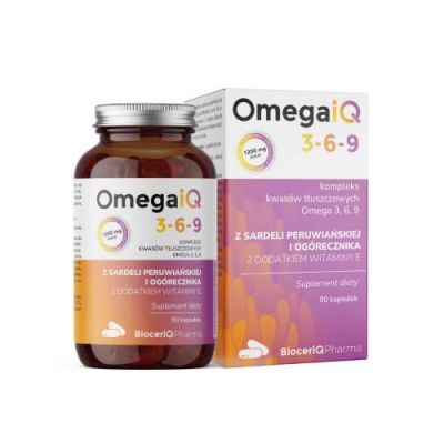 BioceriQ Pharma OmegaiQ 3-6-9, 90 kaps.