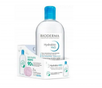 BIODERMA HYDRABIO H2O Płyn micelarny 500 ml + płatki wielorazowego użytku GLOV 3 sztuki