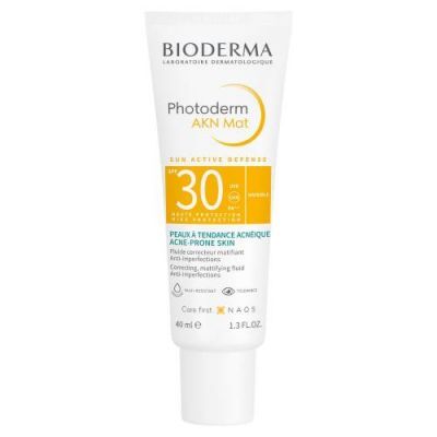 BIODERMA PHOTODERM AKN MAT SPF30 Krem do skóry tłustej i mieszanej 40 ml