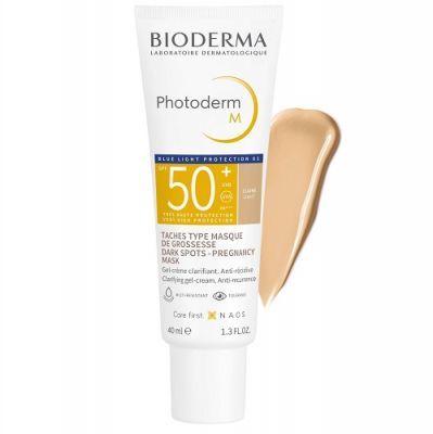 BIODERMA PHOTODERM M SPF50+ krem do skóry z tendencją do przebarwień odcień jasny 40 ml