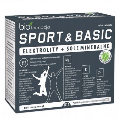 BIOPHARMACIA Sport & Basic elektrolity + sole mineralne 14 saszetek