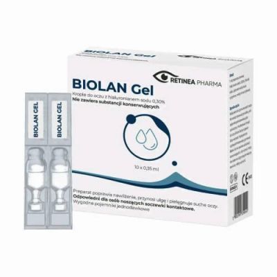 BIOLAN GEL 0,3% krople do oczu 10 minimsów po 0,35 ml