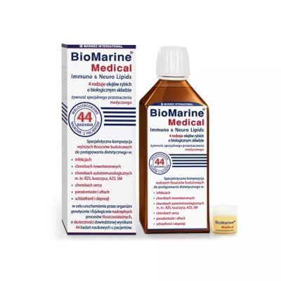 BIOMARINE MEDICAL Immuno & Neuro Lipids 4 rodzaje olejów rybich o biologicznym składzie 200 ml