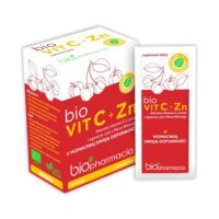 BIOPHARMACIA Bio VIT C + Zn Naturalna Witamina C i Organiczny cynk, 14sasz.