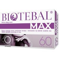 BIOTEBAL MAX 10 mg 60 tabletek, na włosy,paznokcie,skórę