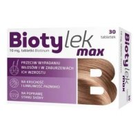 Biotylek MAX -  Lek z biotyną 10 mg  30 tabl.