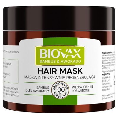 BIOVAX BAMBUS & OLEJ AVOCADO Intensywnie regenerująca maseczka do włosów 250 ml
