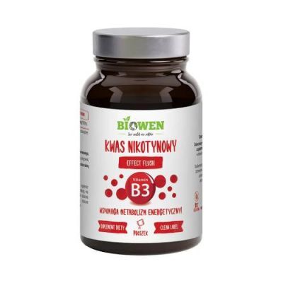 Biowen Kwas nikotynowy Witamina B3 proszek, 120g