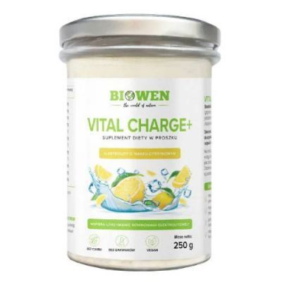 Biowen Vital Charge+ Elektrolity o smaku cytrynowym, 250 g