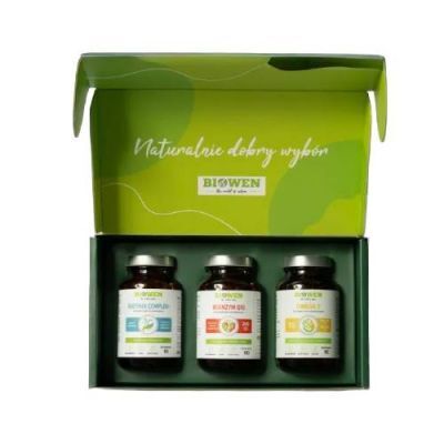 Biowen Zestaw dla Mamy Omega 3 660 mg EPA 440 mg DHA, 90 kaps.+ Enzymax Complex+ enzymy trawienne, 90 kaps. + Koenzym Q10, 100 kaps.