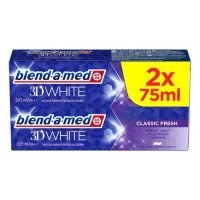 BLEND-A-MED 3D White Classic Pasta do zębów, 2x75ml