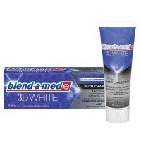 BLEND-A-MED 3D WHITE WITH CHARCOAL Pasta do zębów z aktywnym węglem 75ml