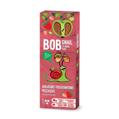 BOB SNAIL Przekąska jabłkowo-truskawkowa bez dodatku cukru 30 g