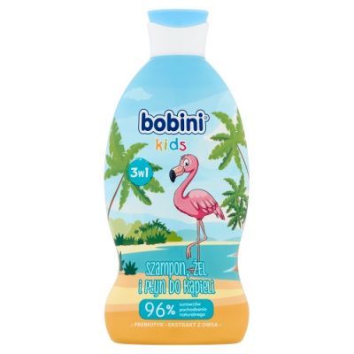 BOBINI Szampon, żel i płyn 3w1 330 ml MALINA FLAMING