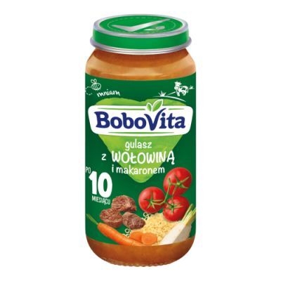 BOBOVITA Gulasz z wołowiną i makaronem po 10. miesiącu, 250g