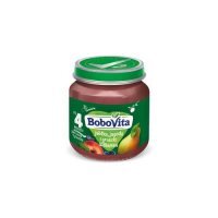 BoboVita Jabłka jagody i gruszki Williamsa po 4 miesiącu, 125 g  KRÓTKA DATA 14.07.2026