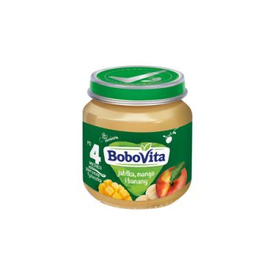 BoboVita Jabłka mango i banany po 4 miesiącu, 125 g