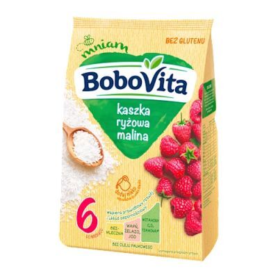 BoboVita Kaszka ryżowa Malina po 6. miesiącu, 180 g